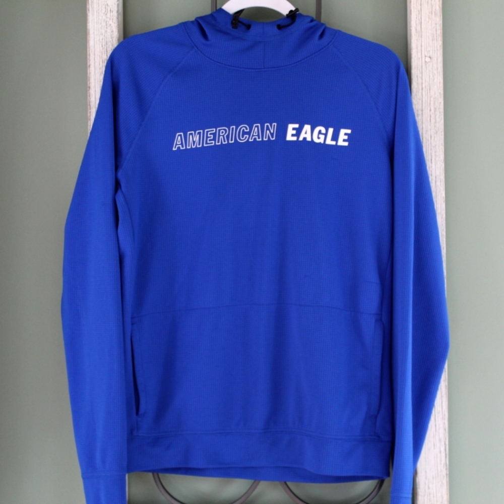American Eagle Flex Hoodie Men's Blue Small